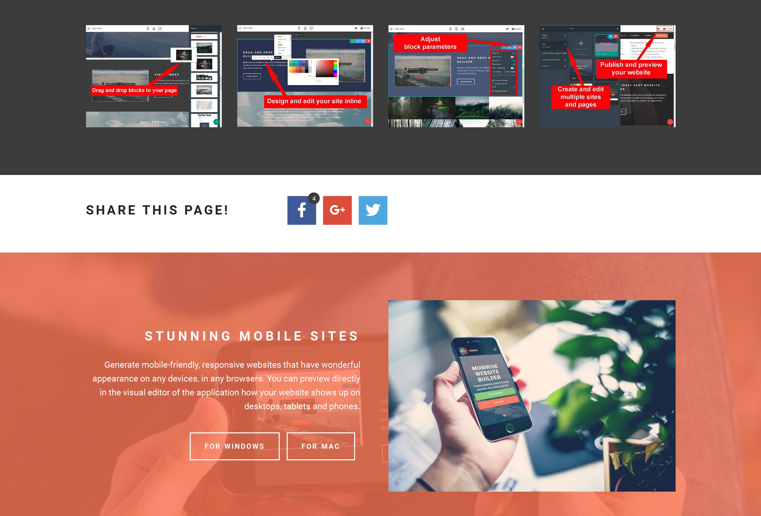 Simple HTML5 Web Page  Builder 