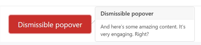 Dismiss on  coming click
