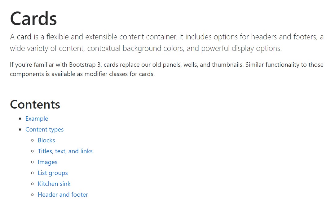 Bootstrap Panel-Cards: formal records
