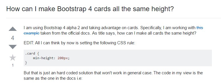Insights on just how can we set up Bootstrap 4 cards just the same tallness?