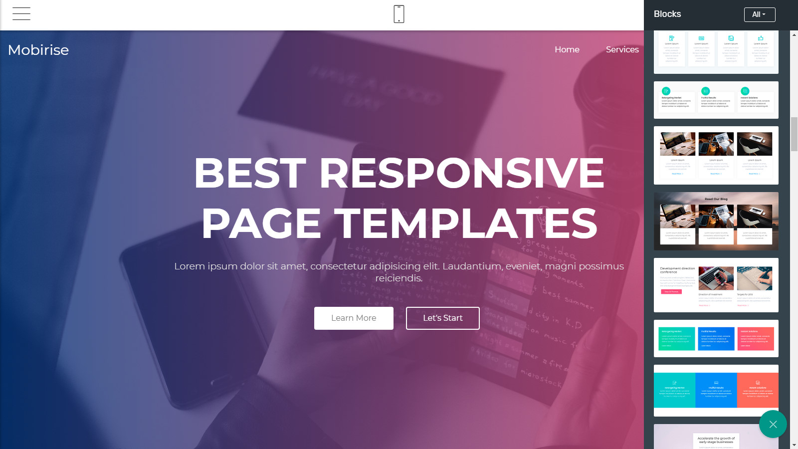 html5 webpage themes